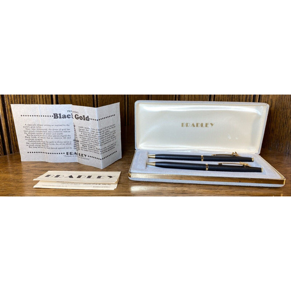 Vintage Anheuser-Busch Beer Bar Bradley Ball Point Pen & Mechanical Pencil Set - Picture 1 of 16